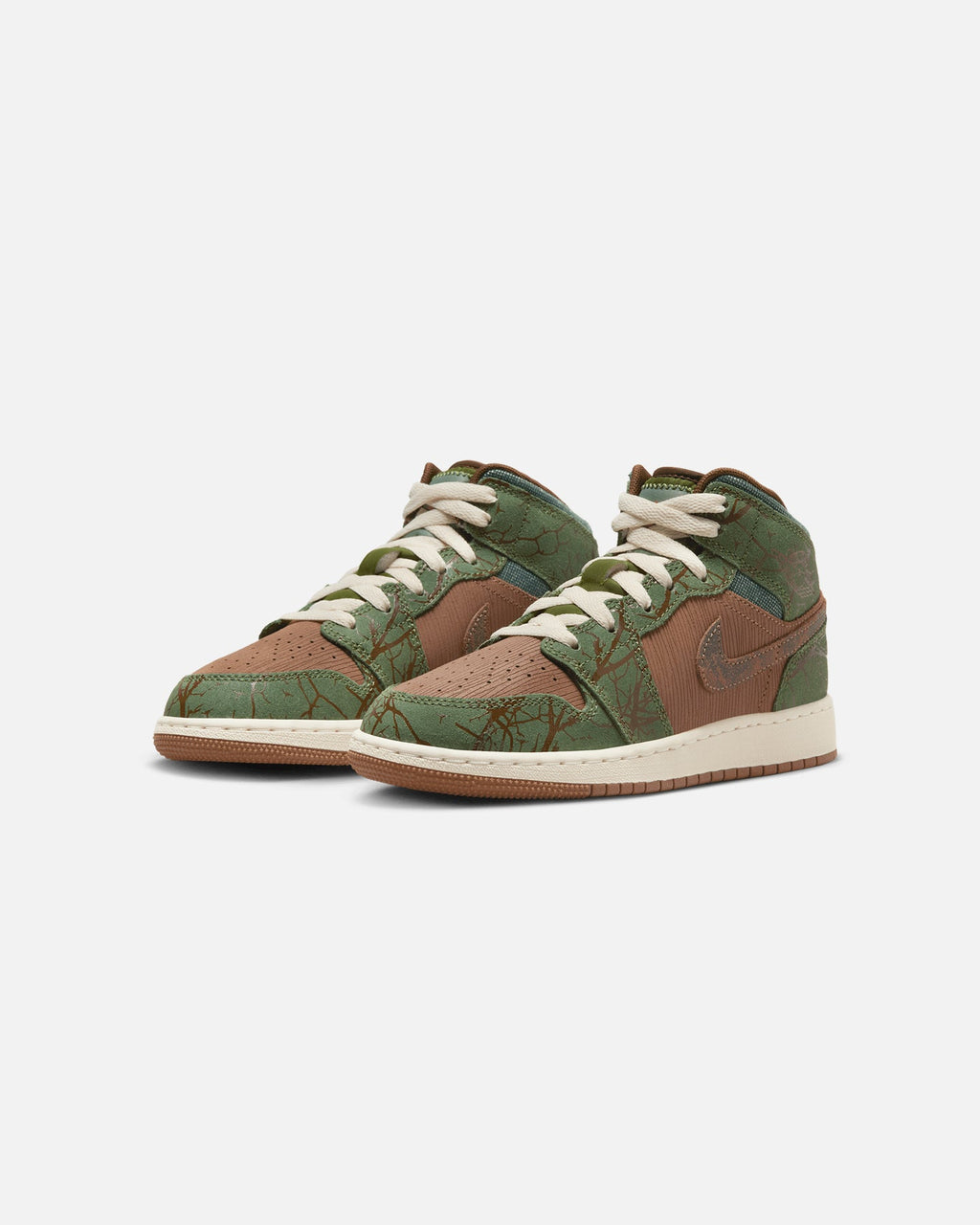 HOT Products Jordan Kids' Air Jordan 1 Mid (GS) "Sneaker School"  Archaeo Brown