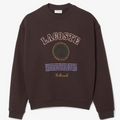 New Arrival LACOSTE LOOSE-FIT HERITAGE EMBROIDERY FLEECE SWEATSHIRT -Men-BROWN-SKB
