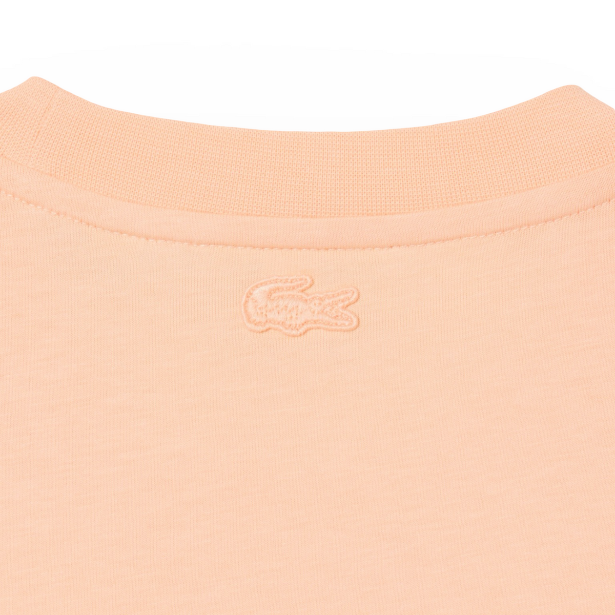 New Arrival LACOSTE PRINTED COTTON CREW NECK T-SHIRT Men -LIGHT PINK -BIG