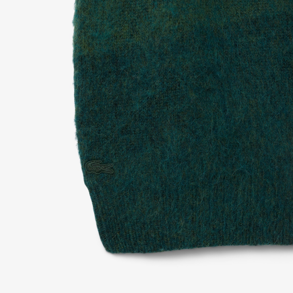 New Arrival LACOSTE CLASSIC FIT LANDSCAPE ALPACA WOOL  SWEATER -Men-GREEN/ BLUE