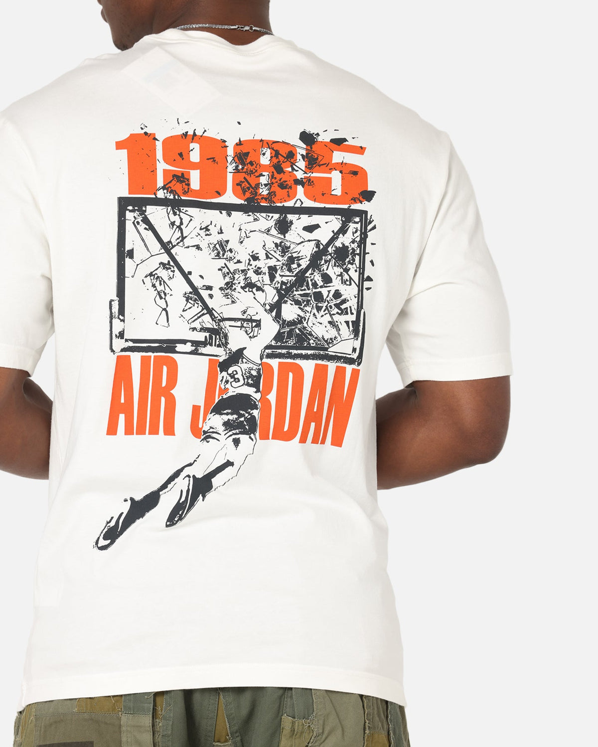 HOT Products Jordan Brooklyn Shattered Back Board Oversized Graphic T-Shirt Sail