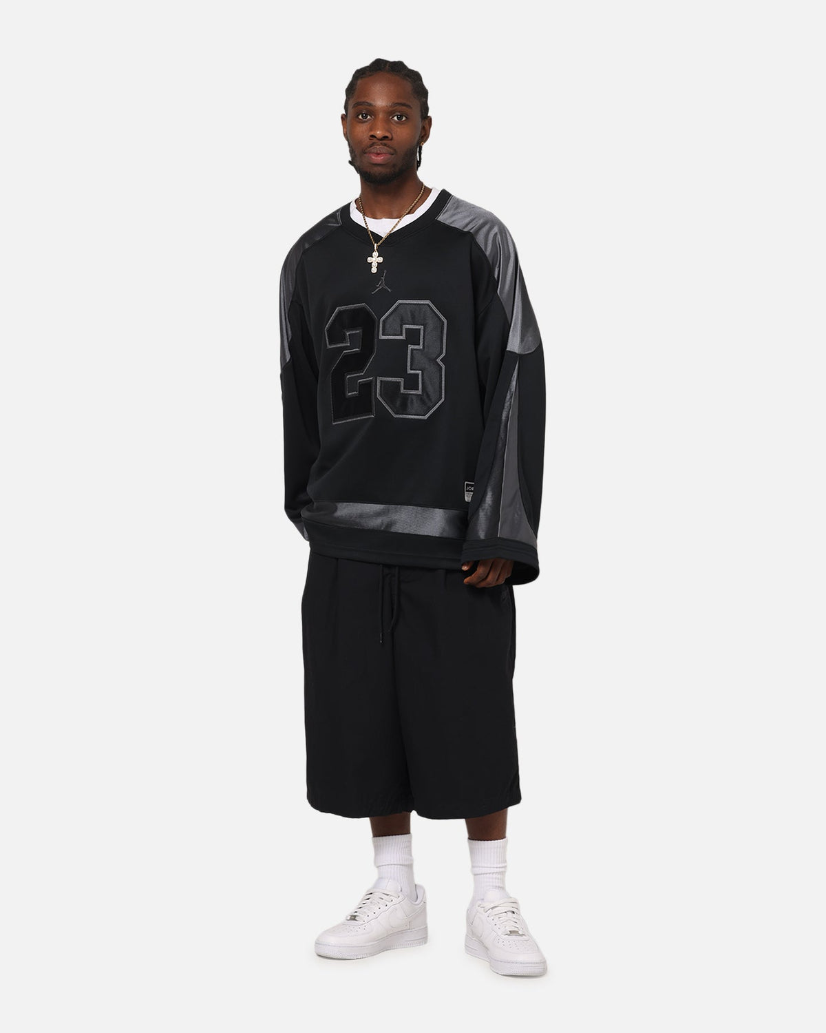 HOT Products Jordan Brooklyn Collegiate Hockey Jersey Black/Iron Grey