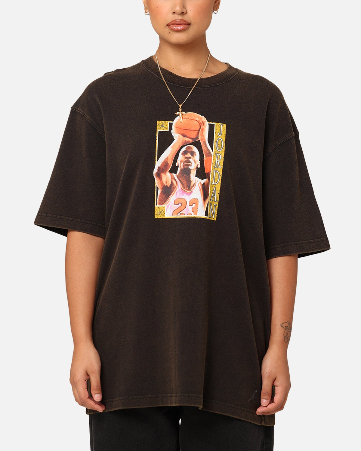 HOT Products Jordan Women's Oversized Graphic T-Shirt Black/Iron Grey