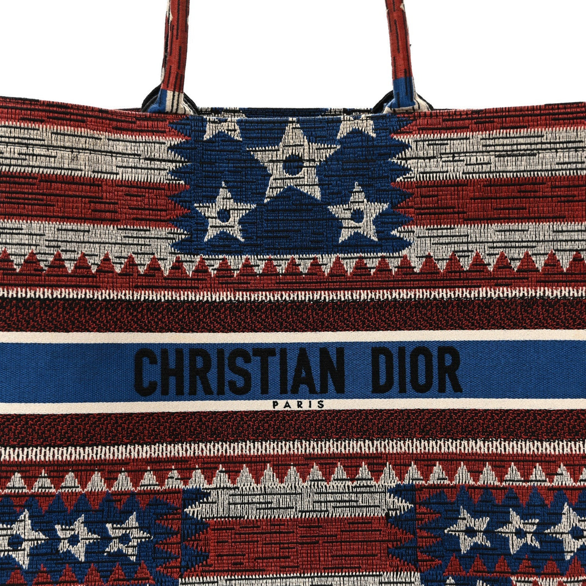 Canvas Embroidered Large Exclusive US Book Tote Multicolor