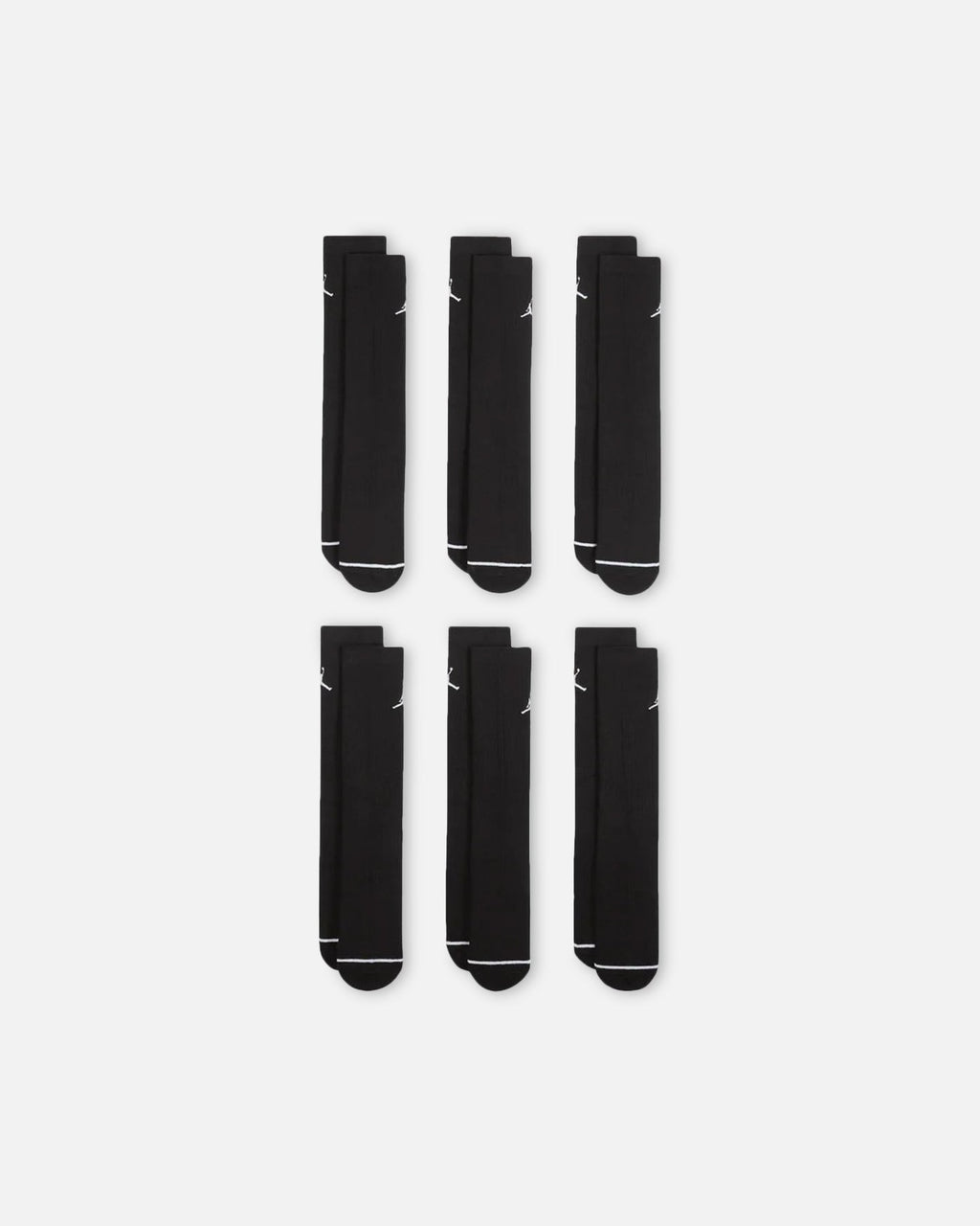 HOT Products Jordan Everyday Cushioned Crew Socks 6 Pack Black/White