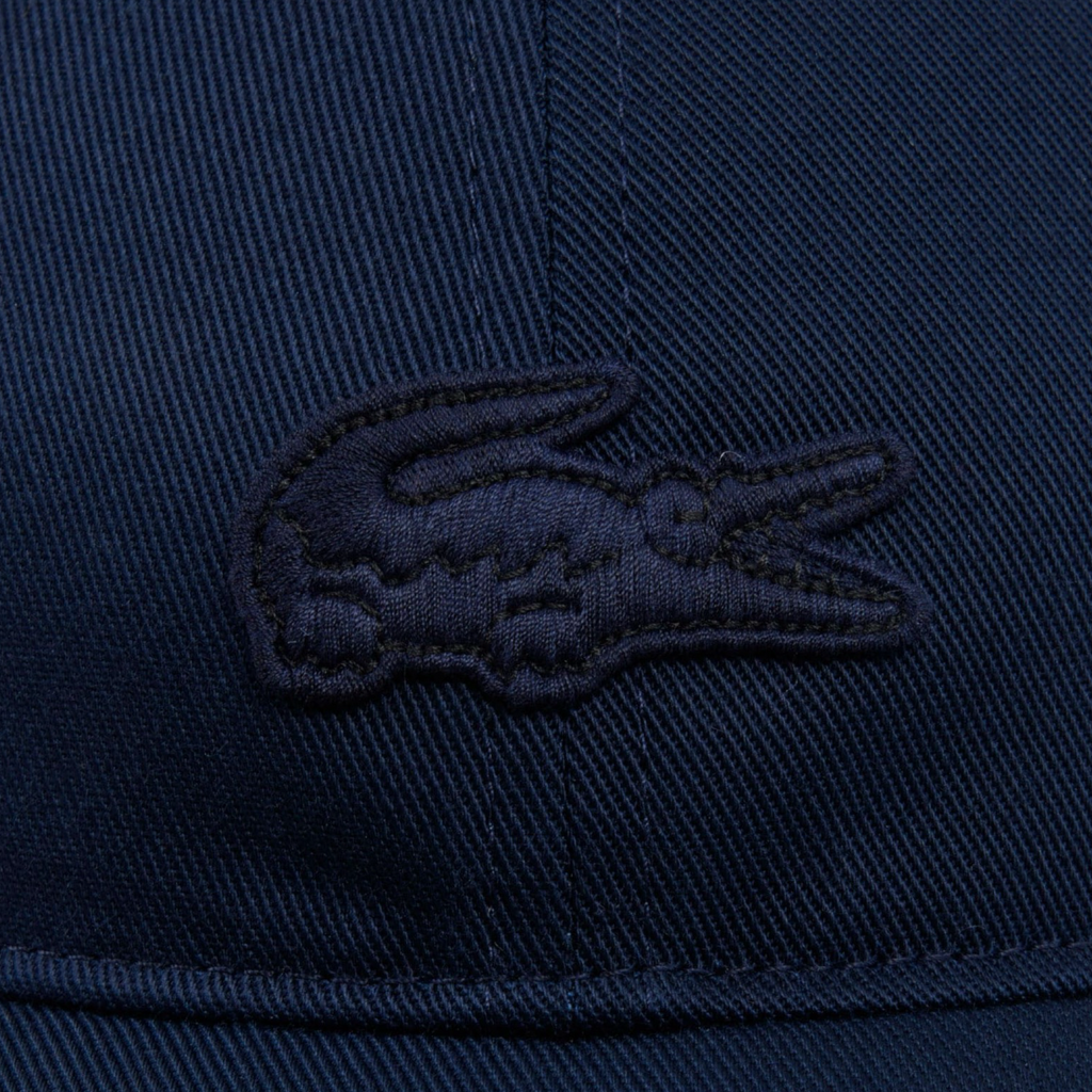New Arrival LACOSTE CROCODILE BADGE COTTON TWILL CAP-NAVY BLUE -166