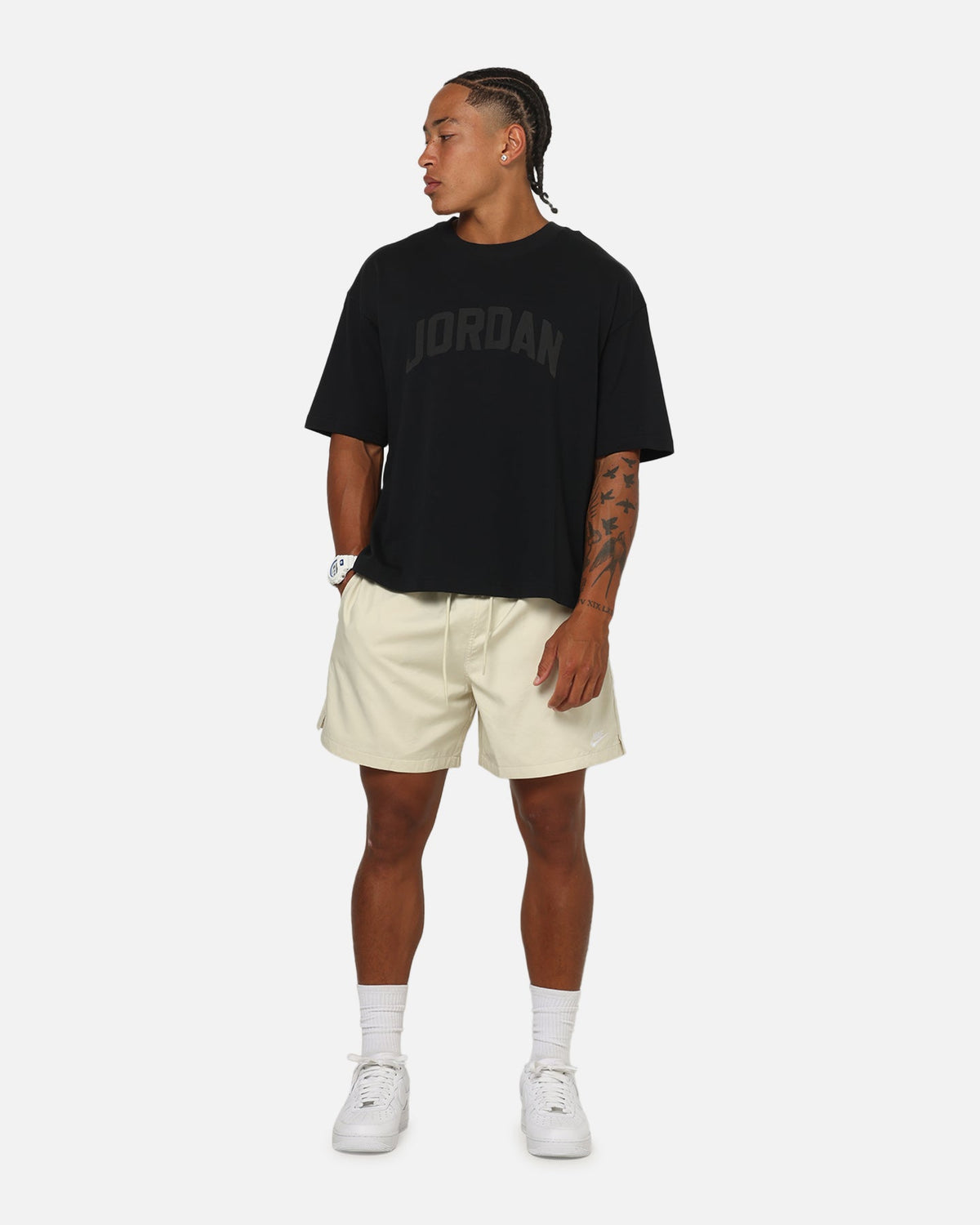 HOT Products Jordan Flight Essentials Boxy T-Shirt Black/Black