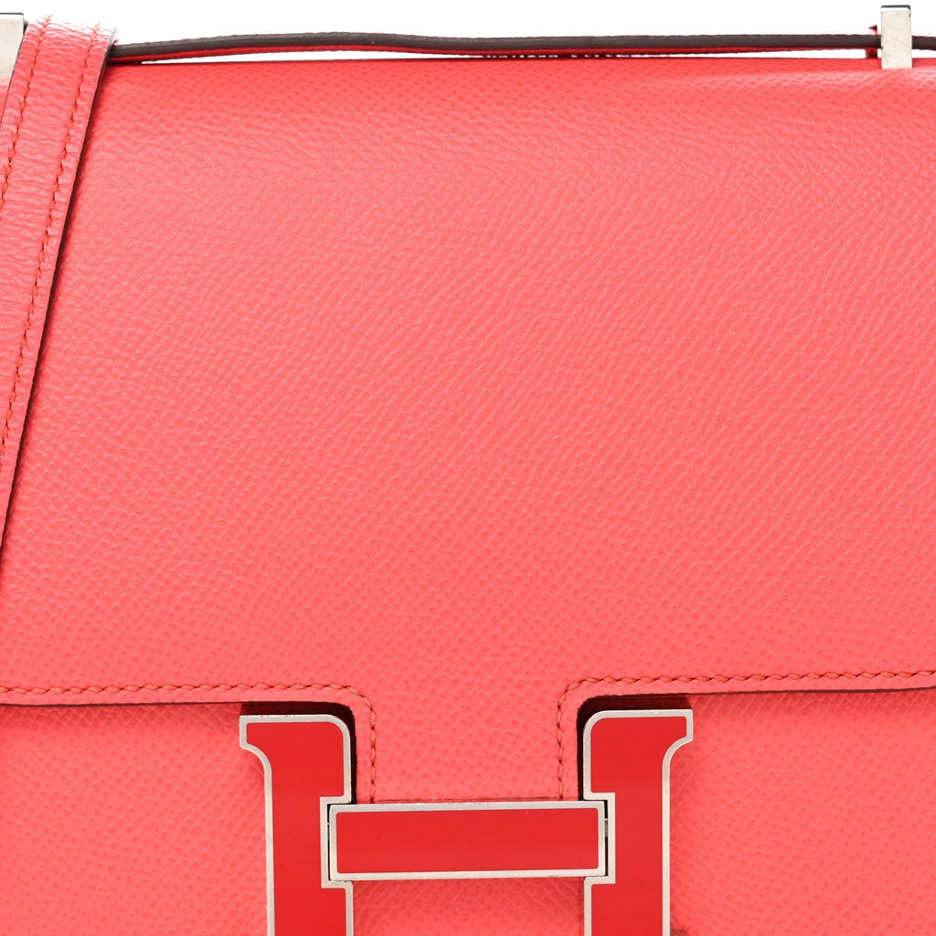 Epsom Enamel Constance 18 Rose Texas Rouge De Coeur