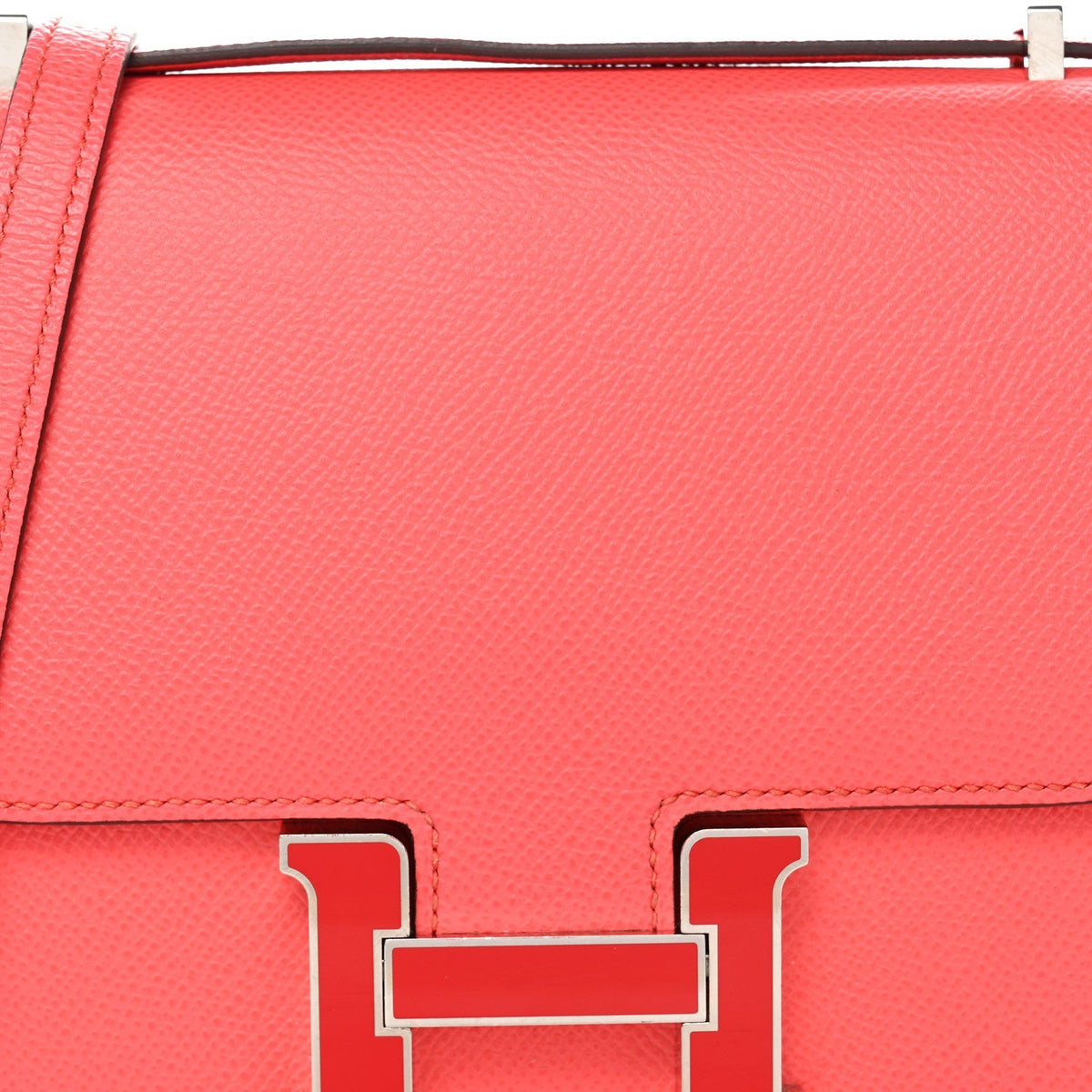 Epsom Enamel Constance 18 Rose Texas Rouge De Coeur