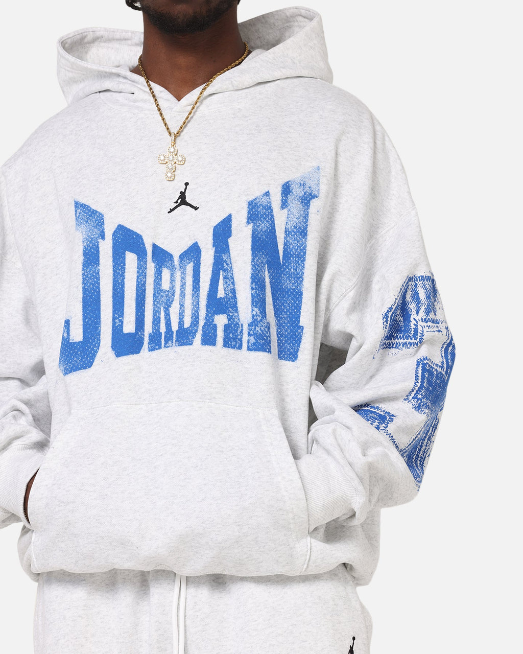 HOT Products Jordan Brooklyn Collegiate Pullover Hoodie Birch Heather Grey