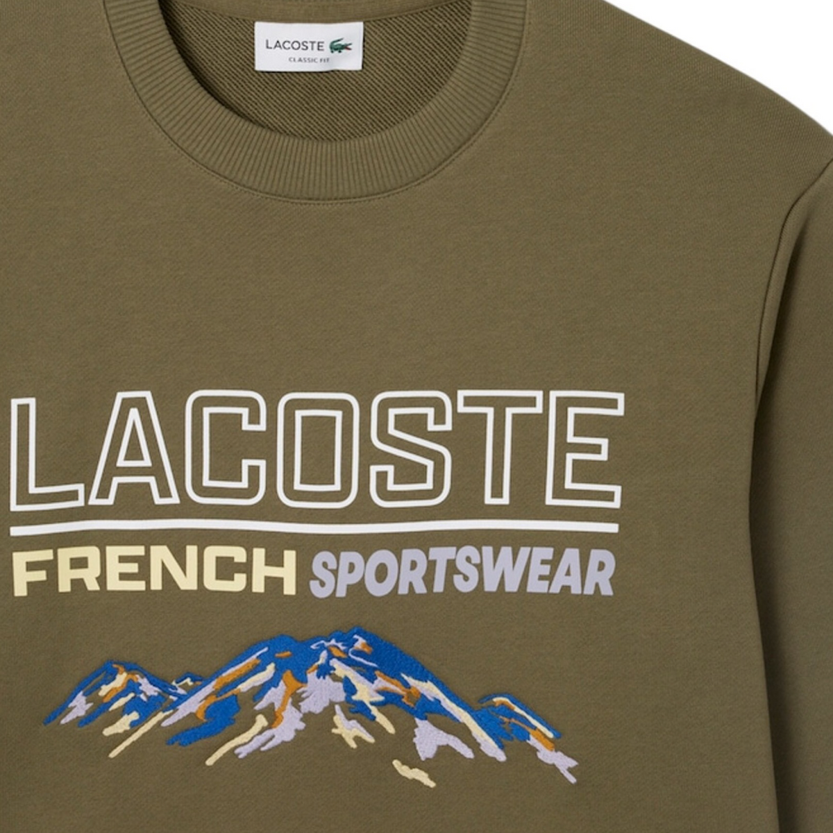 New Arrival LACOSTE LOOSE-FIT OVERSIZED LOGO FLEECE SWEATSHIRT -Men-KHAKI GREEN-E9F