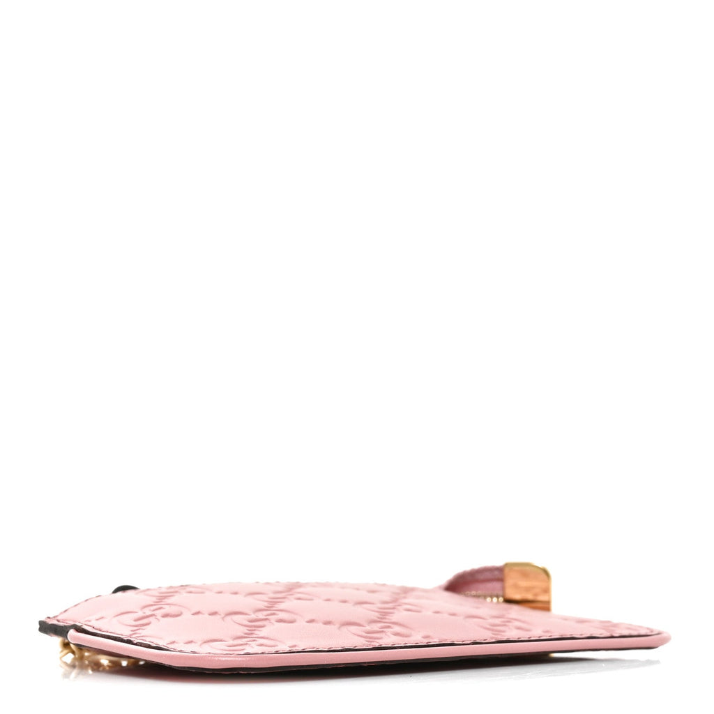 Guccissima Signature Key Case Pink