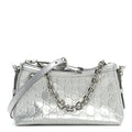 Shine Guccissima Emblem Small Shoulder Bag Silver