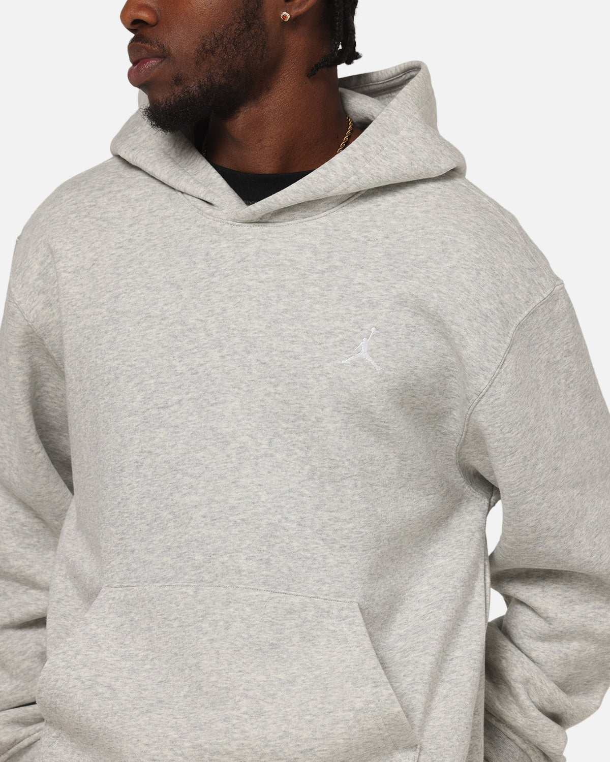 HOT Products Jordan Brooklyn Fleece Pullover Hoodie Grey Heather/White
