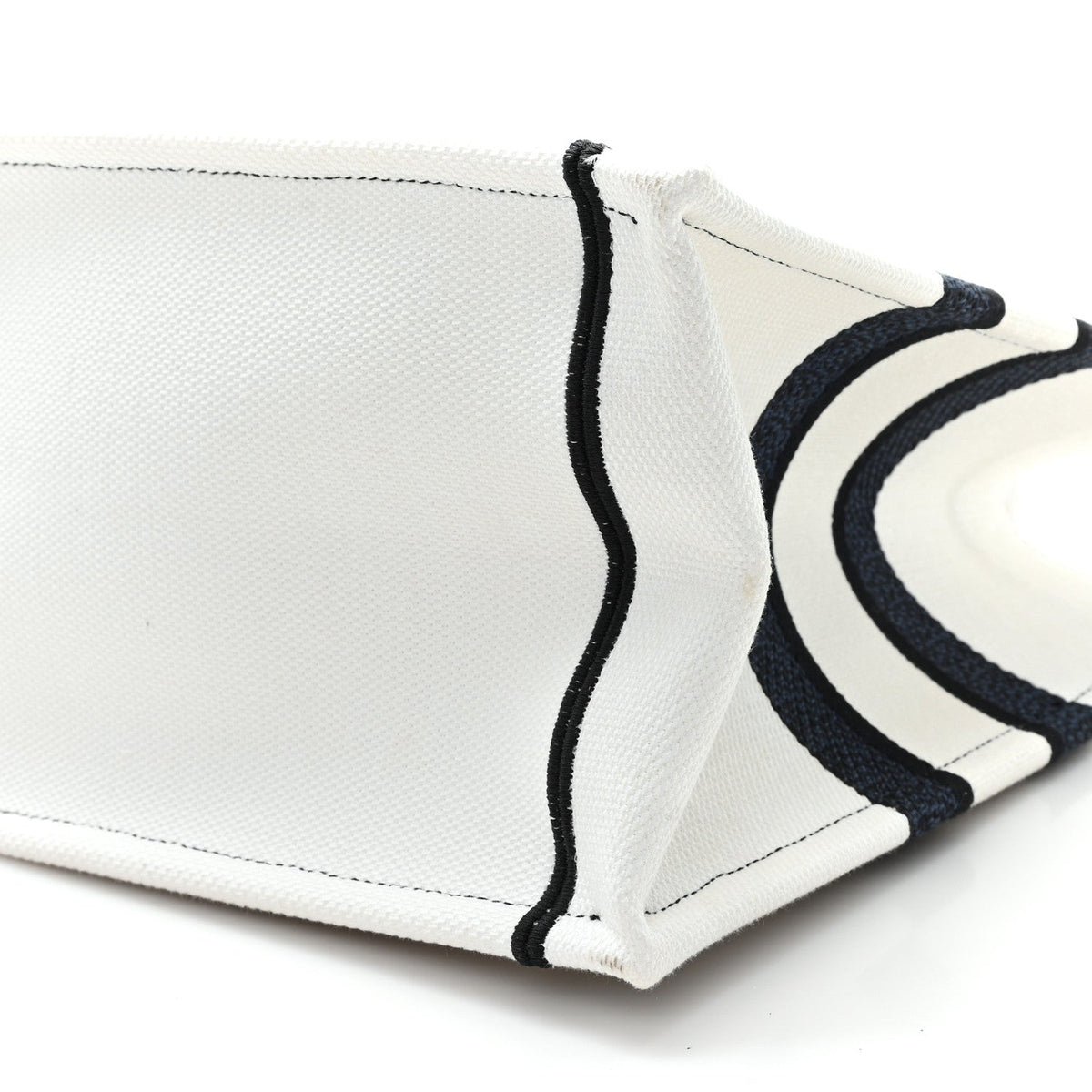 Canvas Embroidered Medium Miss Dior Graffiti Book Tote Navy White