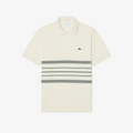 New Arrival LACOSTE - MADE IN FRANCE CLASSIC FIT STRIPED POLO SHIRT Men -BEIGE