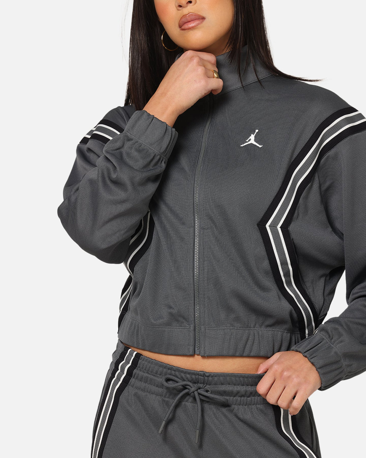HOT Products Jordan Women's Brooklyn Full-Zip Track Jacket Iron Grey