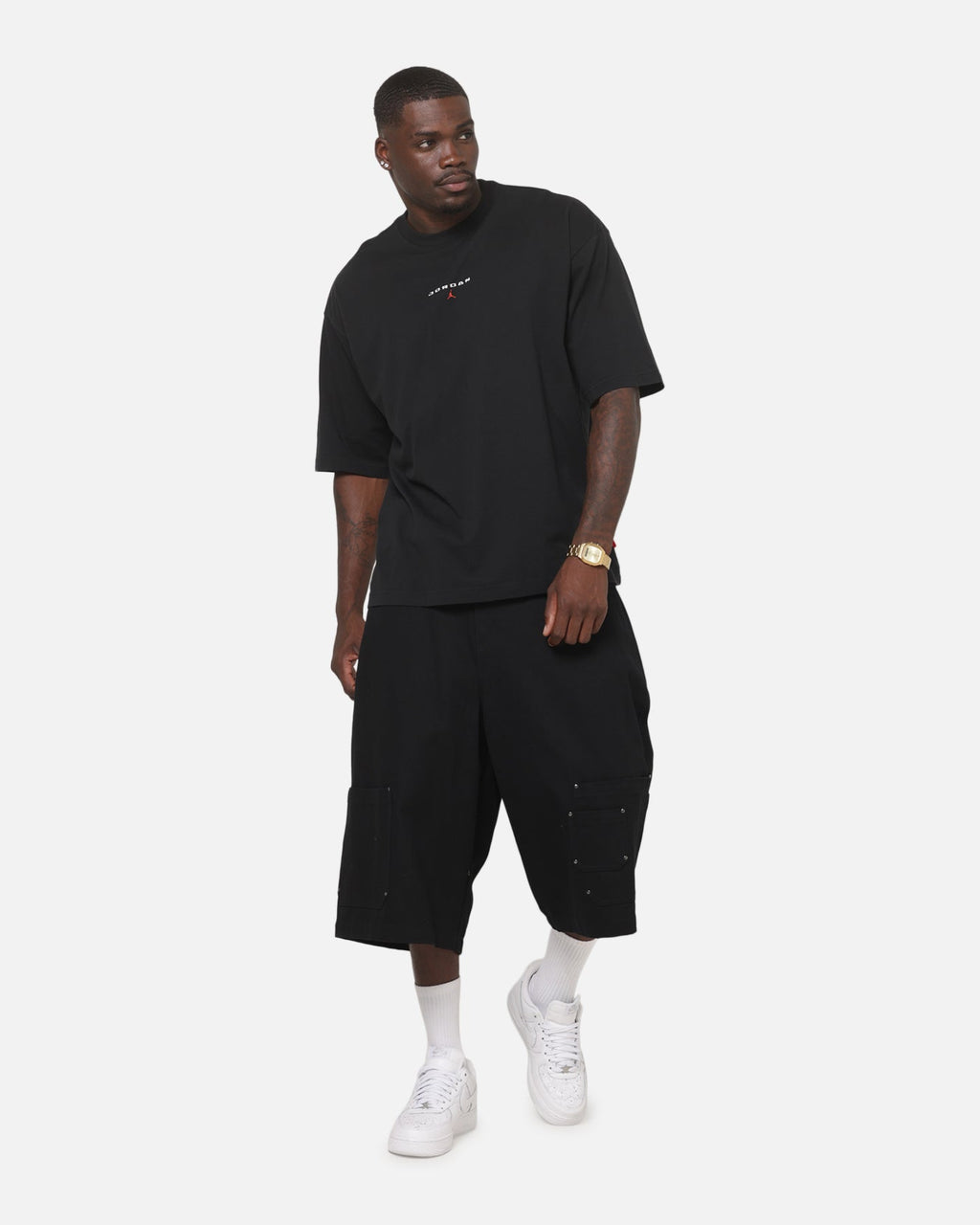 HOT Products Jordan Flight Essentials Oversized Patch T-Shirt Black