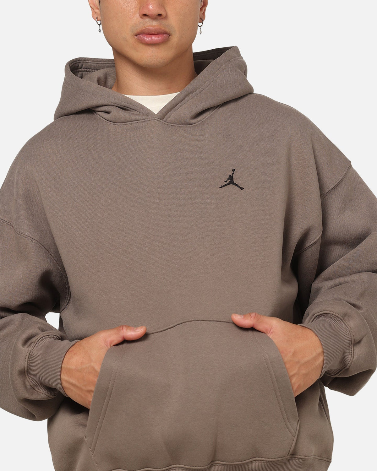 HOT Products Jordan Brooklyn Fleece Oversized Hoodie Olive Grey