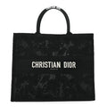 Embroidered 3D Macrame D-Lace Butterfly Large Book Tote Black Multicolor