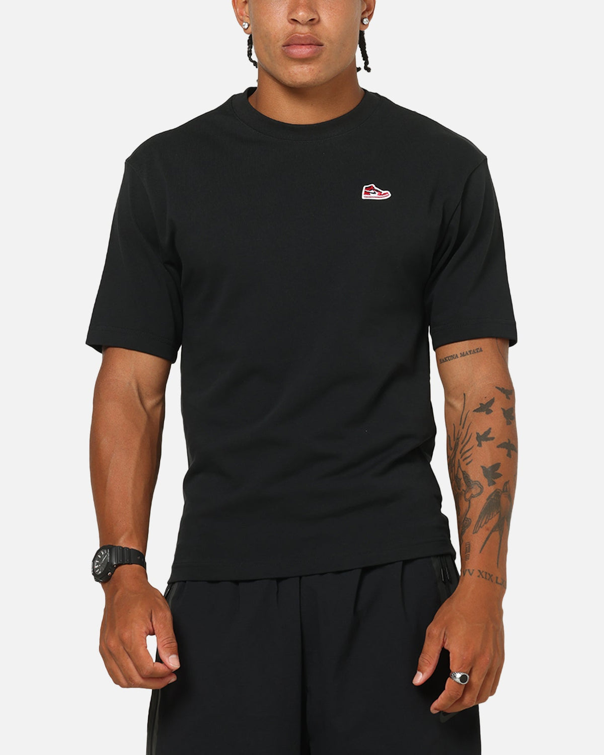 HOT Products Jordan Jumpman Brand Sneaker Patch T-Shirt Black