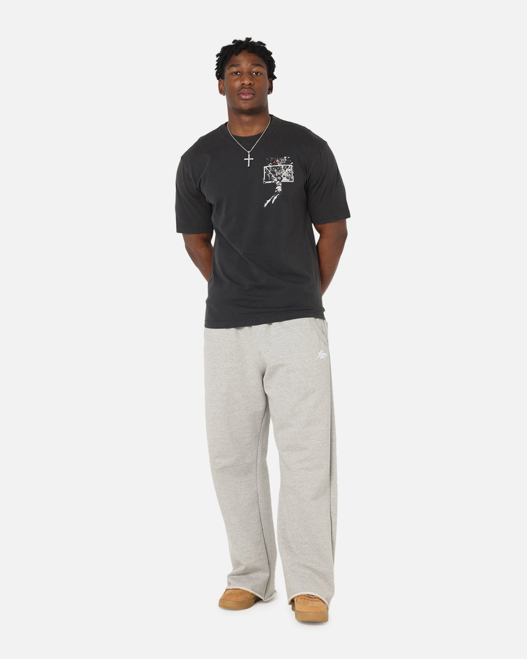 HOT Products Jordan Brooklyn Shattered Back Board Oversized Graphic T-Shirt Off Noir/Sail