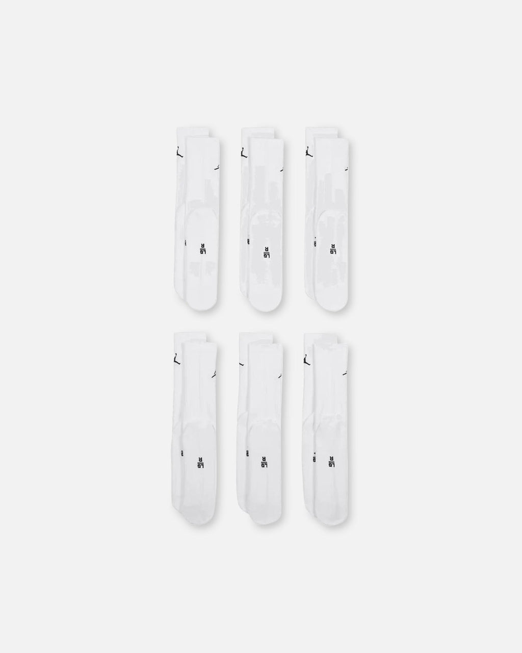 HOT Products Jordan Everyday Cushioned Crew Socks 6 Pack White/Black