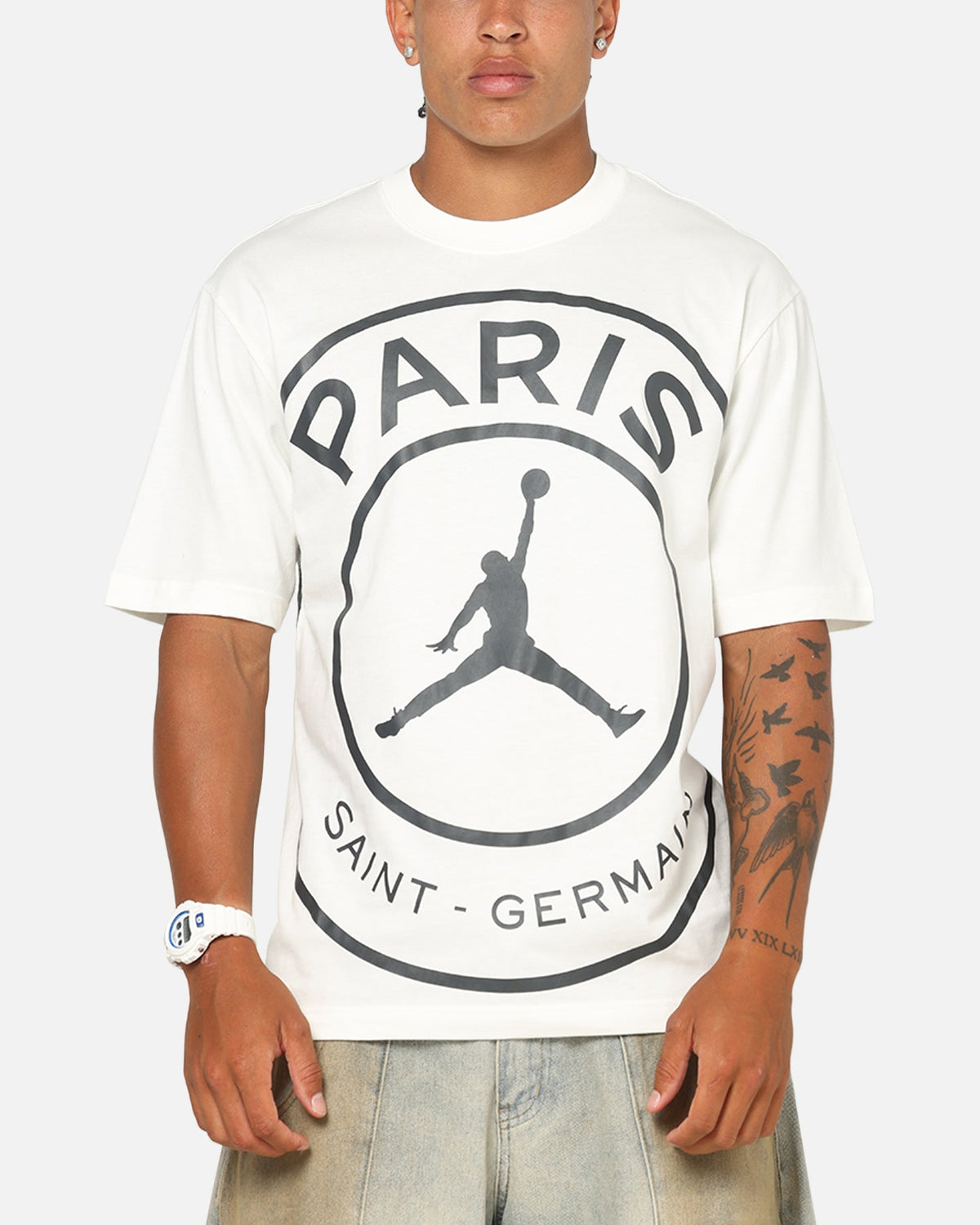 HOT Products Jordan Paris Saint-Germain Logo T-Shirt Sail