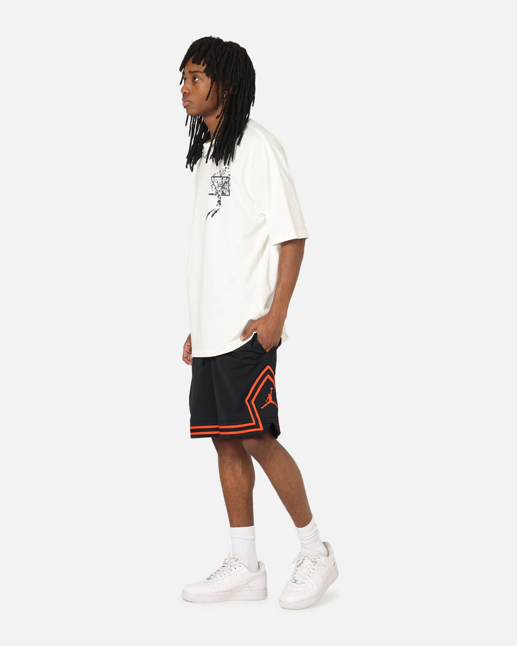 HOT Products Jordan Dri-FIT Mesh Diamond Shorts Black/Orange