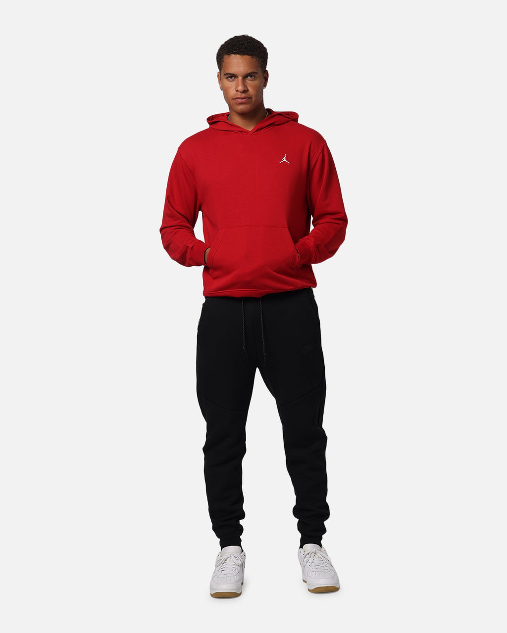 HOT Products Jordan Brooklyn Fleece Pullover Hoodie Gym Red/White