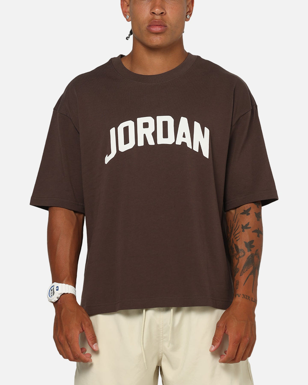 HOT Products Jordan Flight Essentials Boxy T-Shirt Baroque Brown/Sail