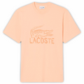 New Arrival LACOSTE PRINTED COTTON CREW NECK T-SHIRT Men -LIGHT PINK -BIG