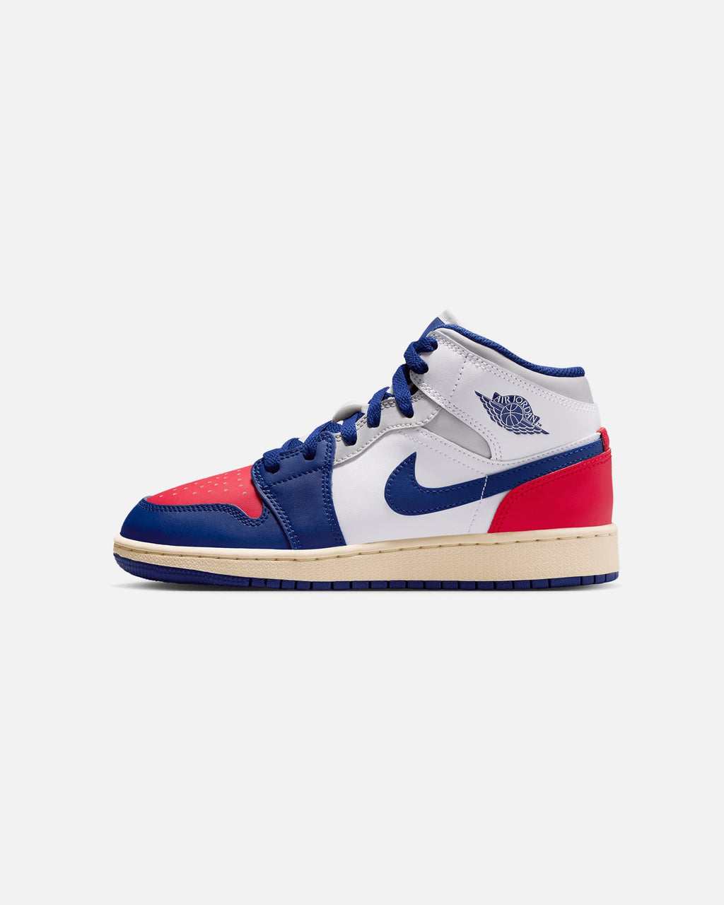 HOT Products Jordan Kids' Air Jordan 1 Mid (GS) White/Royal