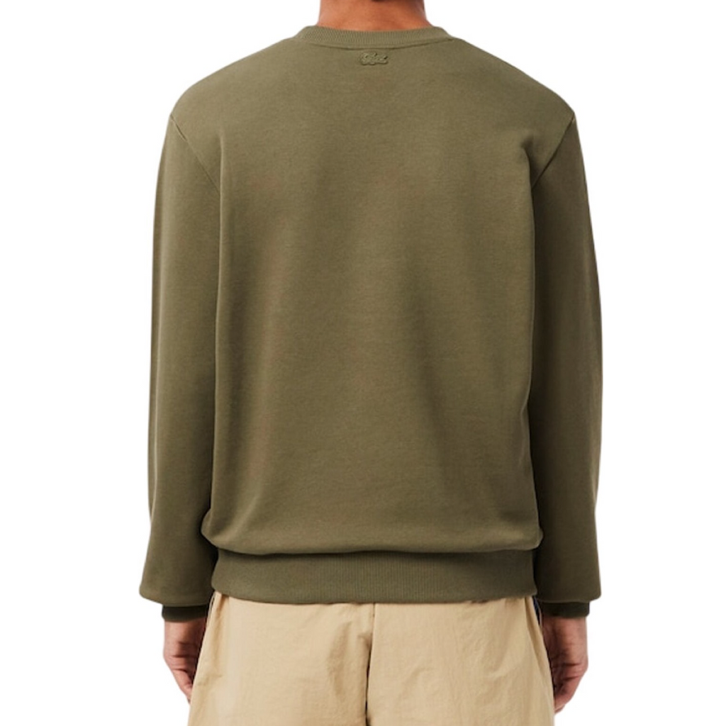New Arrival LACOSTE LOOSE-FIT OVERSIZED LOGO FLEECE SWEATSHIRT -Men-KHAKI GREEN-E9F