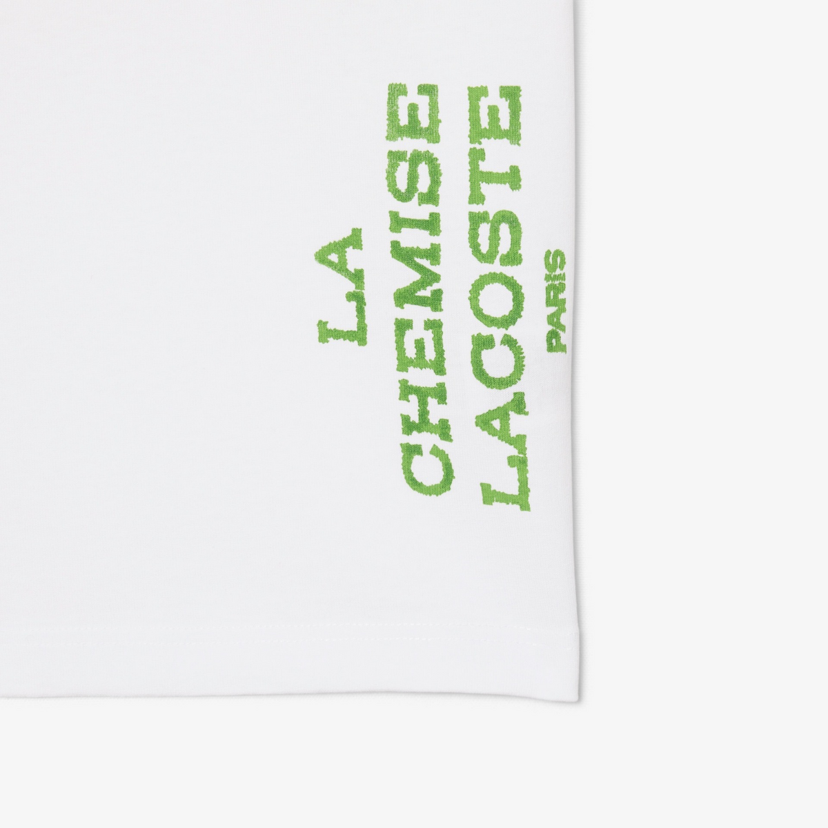 New Arrival LACOSTE PRINTED COTTON CREW NECK T-SHIRT Men -WHITE