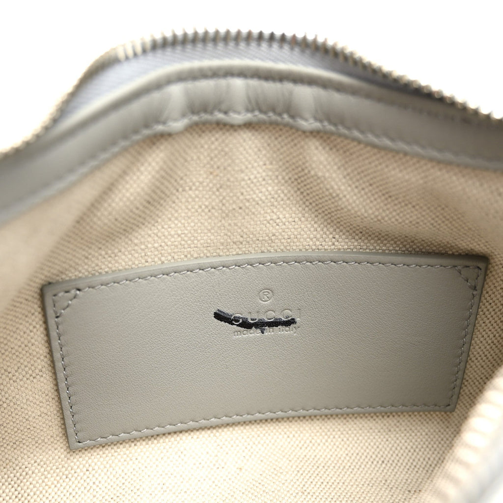 Shine Guccissima Emblem Small Shoulder Bag Silver