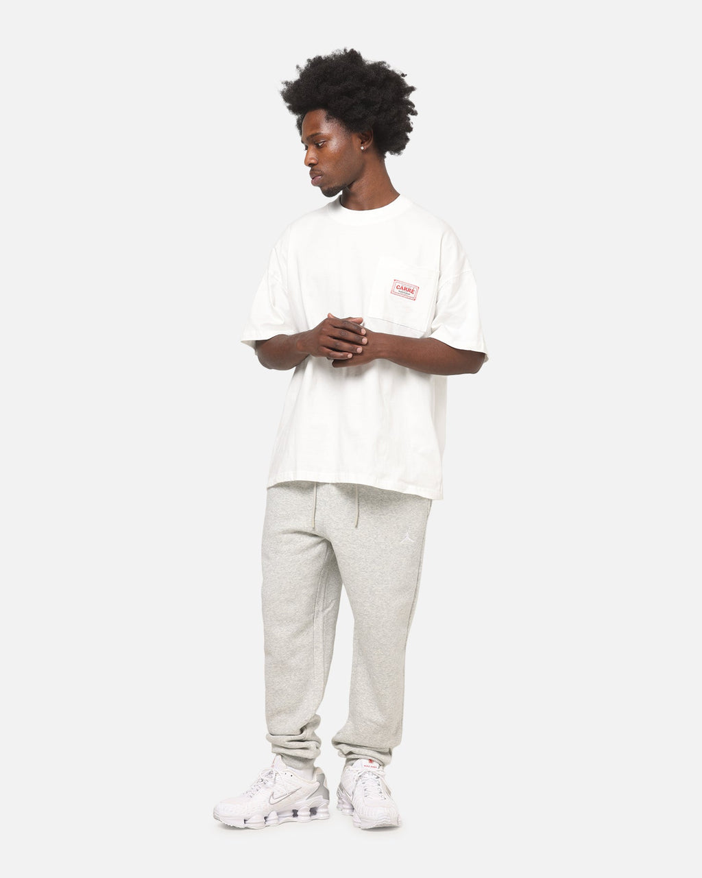 HOT Products Jordan Brooklyn Fleece Pants Grey Heather/White