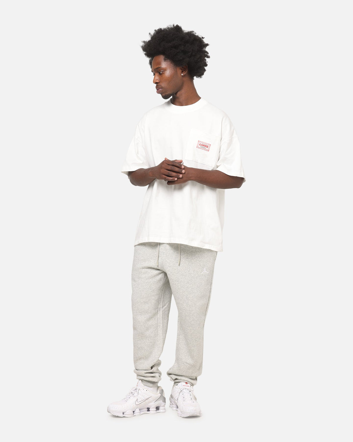 HOT Products Jordan Brooklyn Fleece Pants Grey Heather/White