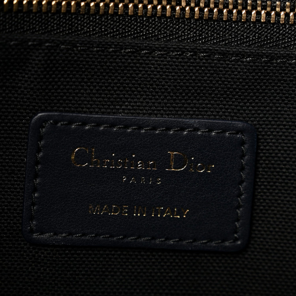 Oblique Calfskin Medium Book Tote With Strap Blue Multicolor