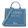 Canvas Embroidered Medium Ulysses Book Tote Blue