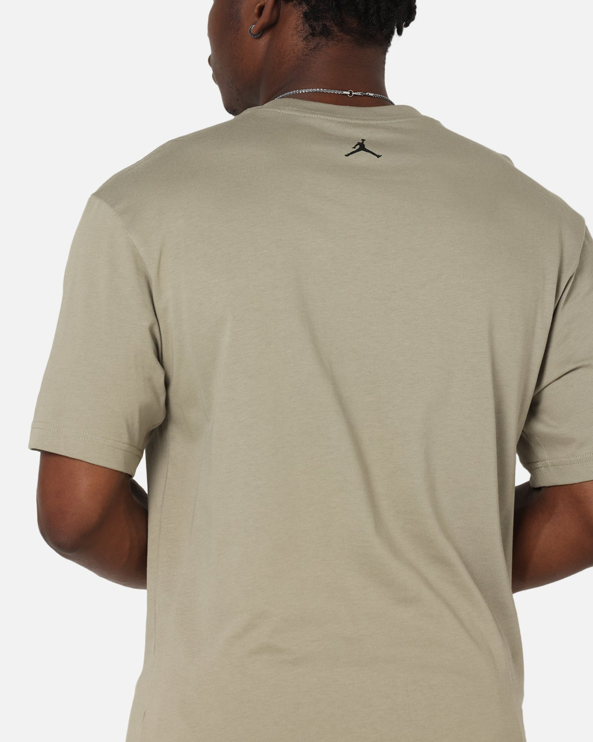 HOT Products Jordan Brand Sneaker Patch Crewneck T-Shirt Khaki/Black