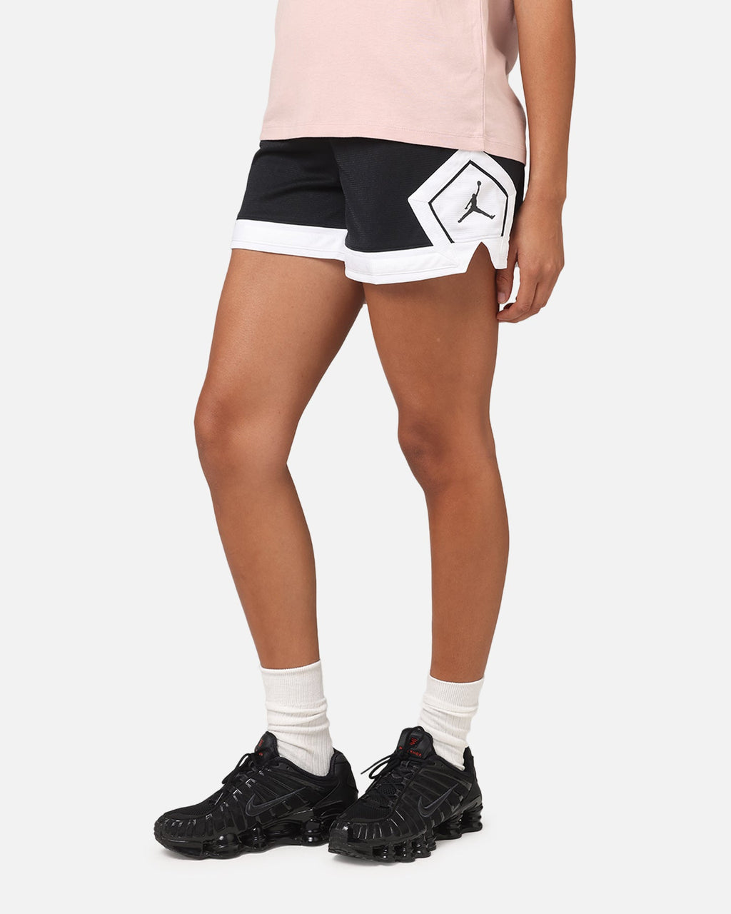 HOT Products Jordan Women's 4" Diamond Shorts Black/White/White