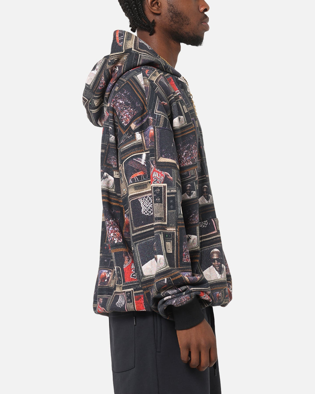 HOT Products Jordan Brooklyn Fleece Printed Hoodie Black/Sail