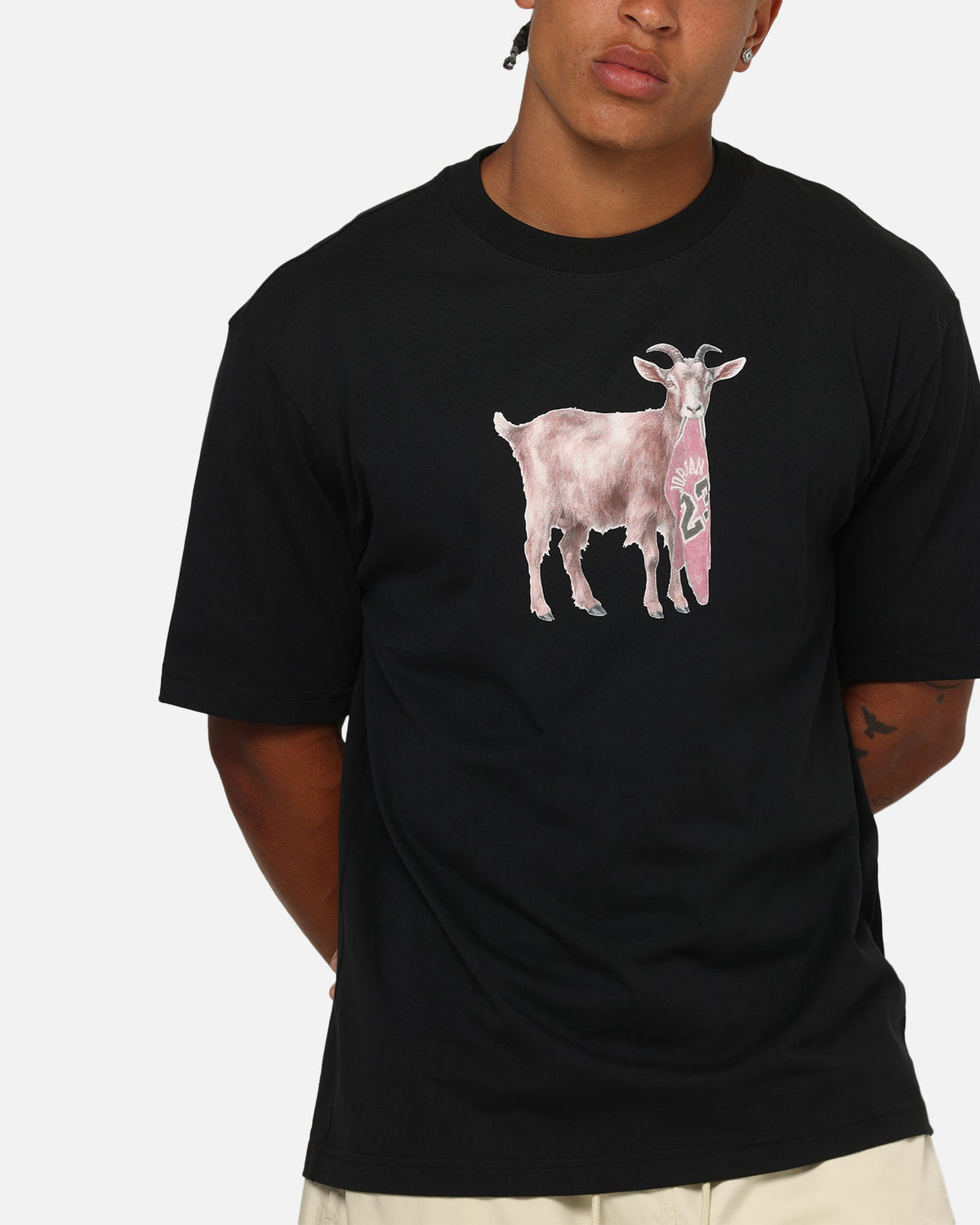 HOT Products Jordan Jumpman North Carolina Goat T-Shirt Black/White