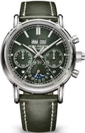 Patek Philippe Grand Complications Split-Seconds Chronograph Perpetual Calendar White Gold Olive Green Dial - 5204G-001