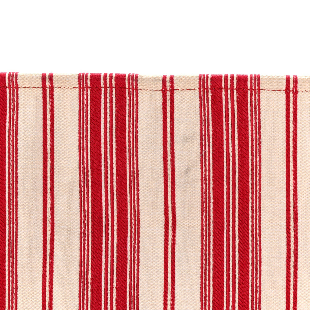 Canvas Embroidered Mykonos Large Striped Book Tote Red