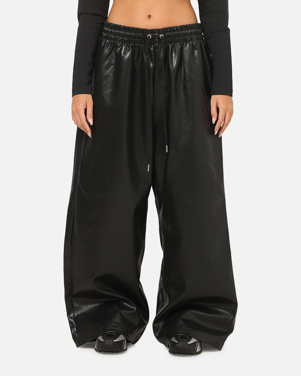 HOT Products Jordan Women's Jumpman Flight Faux-Leather Pants Black