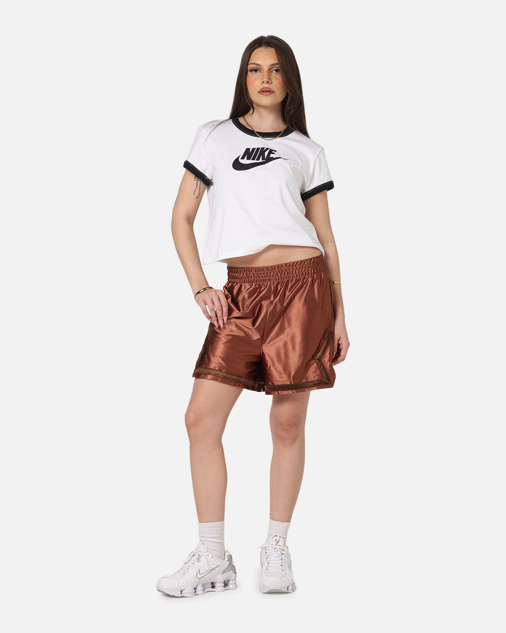 HOT Products Jordan Women's Dri-FIT 4" Diamond Shorts Metallic Red