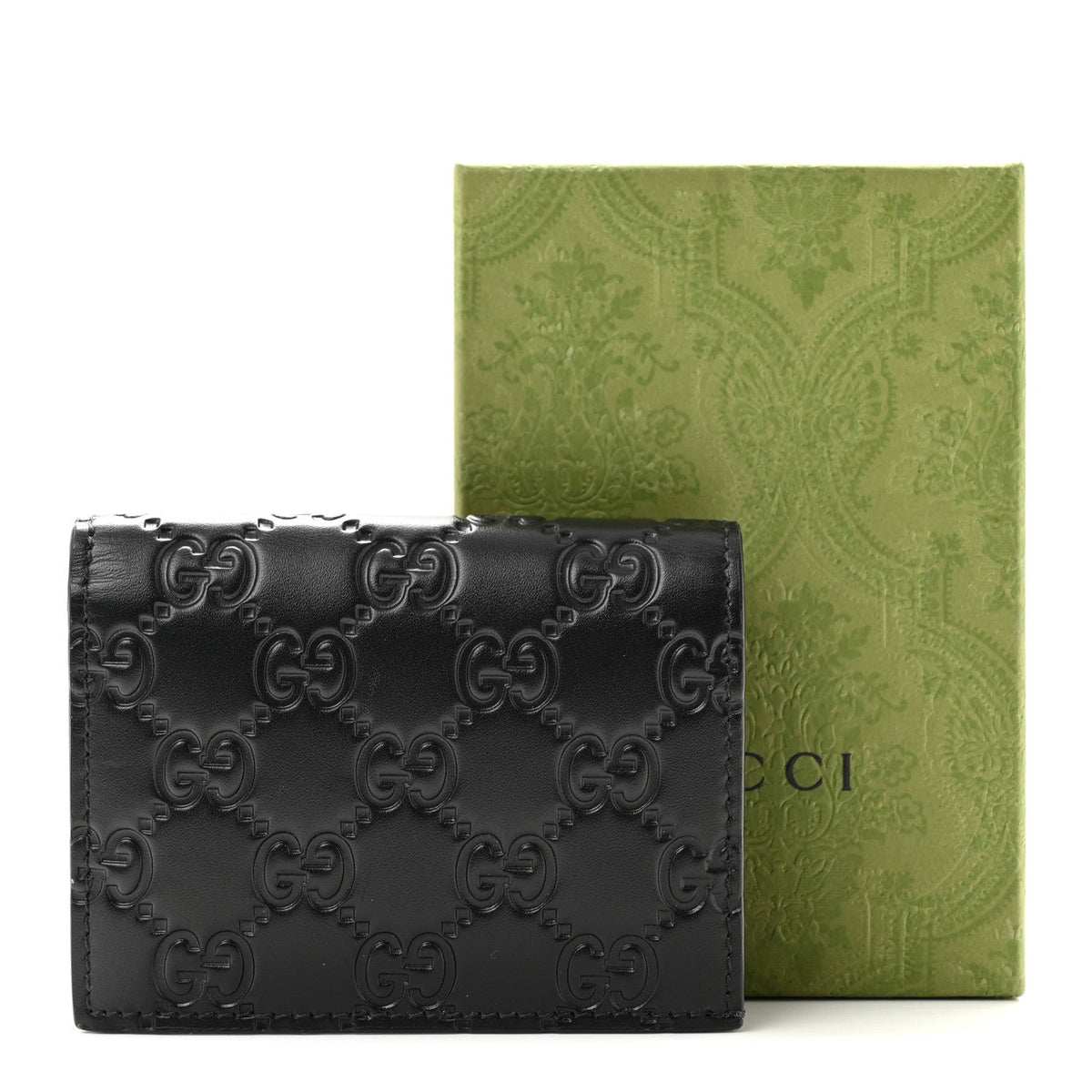 Guccissima Card Case Wallet Black