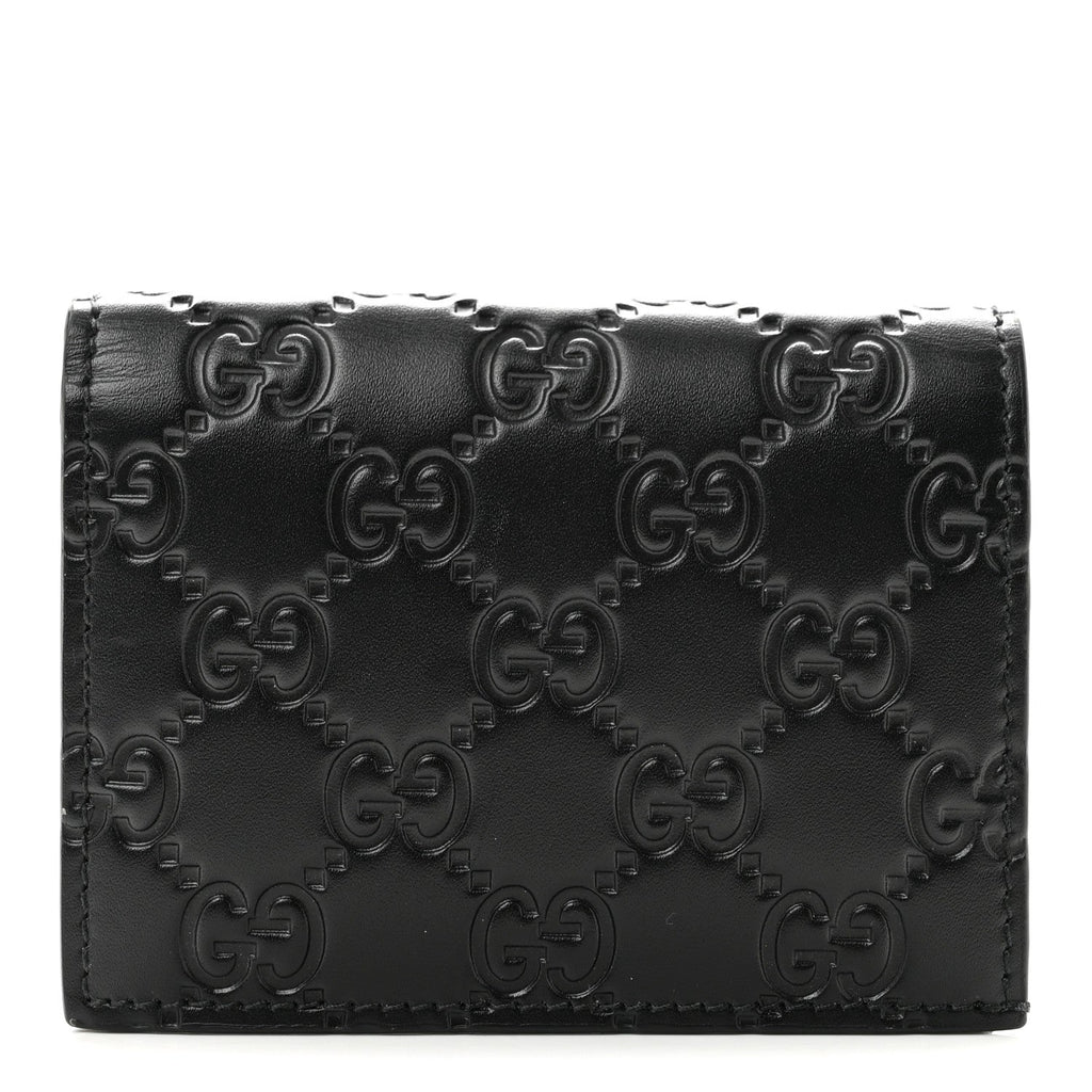 Guccissima Card Case Wallet Black